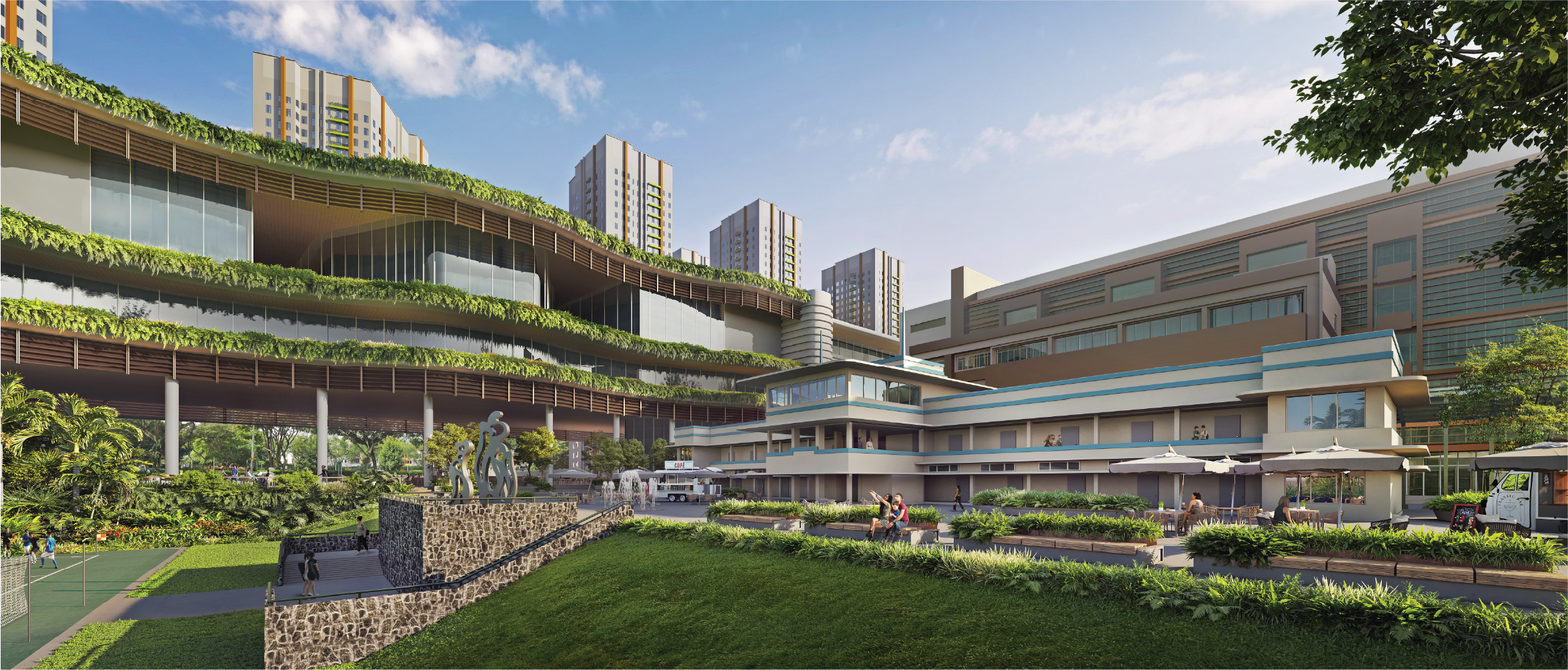 3D render of future Woodlands North Coast Integrated Development